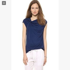 Helmut Lang twist knot neck sleeveless jersey top